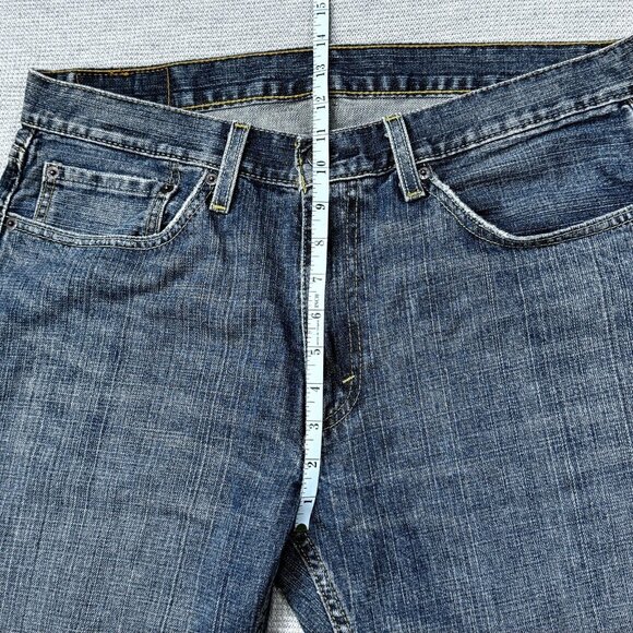 Levis Mens Blue Denim Jeans 559 Relaxed Straight Fit Mid Rise Cotton W34 L32 - Picture 10 of 13